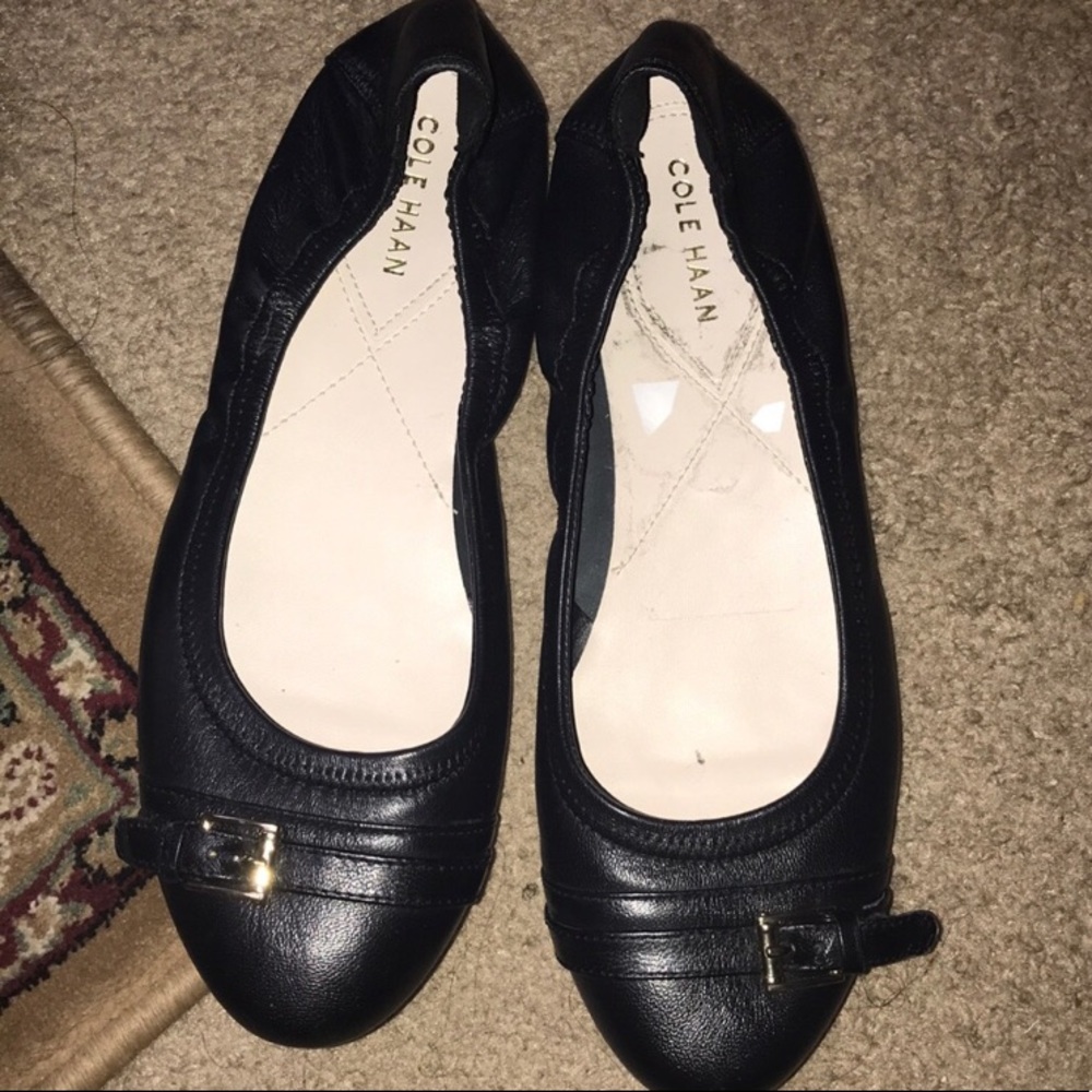 Cole Haan black leather ballet flats 7